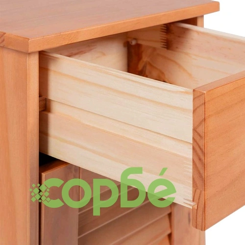 Комплект мебели за баня VIGO 5 части от масивен бор 37x34x110 см меденокафяво ➤ топ цена ➤ sorbe.bg