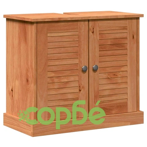 Комплект мебели за баня VIGO 5 части от масивен бор 37x34x110 см меденокафяво ➤ топ цена ➤ sorbe.bg