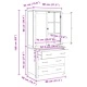 Комплект мебели за съхранение с чекмеджета, инженерно дърво, 80 x 50 x 160 см, кафяв