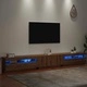 ТВ шкаф от инженерно дърво с LED осветление Дъб Artisan 300x35x40 см