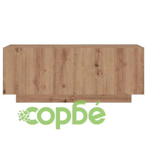 ТВ шкаф от инженерно дърво с LED осветление Дъб Artisan 300x35x40 см ➤ топ цена ➤ sorbe.bg