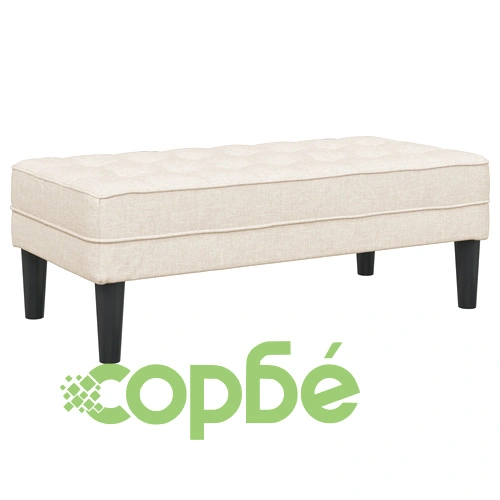 2-Части Диван Комплект с Възглавници от Лен - Бежов ➤ топ цена ➤ sorbe.bg