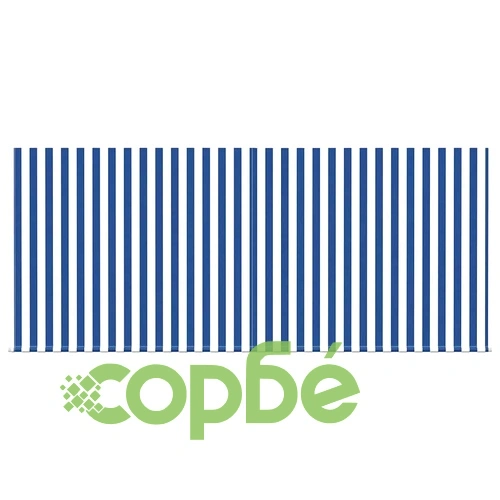 Сгъваем навес с райета в синьо и бяло 300x200 см от текстил ➤ топ цена ➤ sorbe.bg