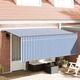 Ръчен сенник с щора крем 350x200x120 см от текстил и метал