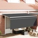Ръчна прибираща се тента с щора Антрацит 350 x 200 x 120 см от текстил и метал