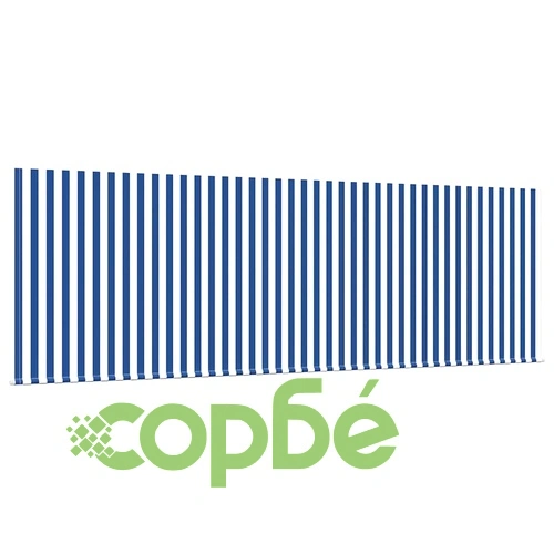 Сгъваем навес 400x200 см синьо и бяло от полиестер ➤ топ цена ➤ sorbe.bg