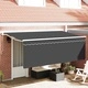 Сгъваем навес с ръчно управление Антрацит 400 x 200 cm текстил