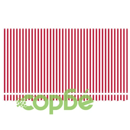 Сгъваем навес червено и бяло 400x200 см полиестер и метал ➤ топ цена ➤ sorbe.bg