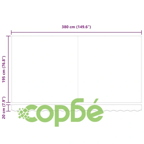 Сгъваем навес червен 400x200 см от текстил и полиестер ➤ топ цена ➤ sorbe.bg