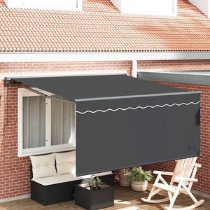 Ръчен сгъваем навес с антрацитова тента 300 x 250 cm