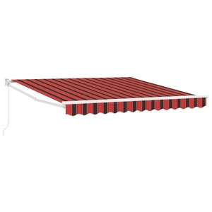 Прибираща се тента 300 x 250 cm - оранжево и кафяво, полиестер
