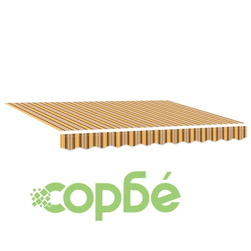 Ръчен сгъваем навес с LED ленти 300 x 250 см многоцветен ➤ топ цена ➤ sorbe.bg