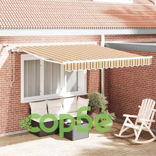 Автоматичен прибираем сенник с LED осветление Многоцветен 300x250 cm ➤ топ цена ➤ sorbe.bg