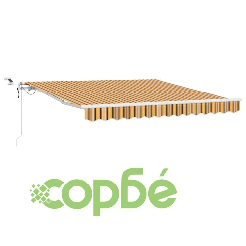 Автоматичен прибираем сенник с LED осветление Многоцветен 300x250 cm ➤ топ цена ➤ sorbe.bg