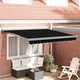 Автоматичен прибираем сенник 300x250 см, черен полиестер, за рамка 3x2.5 м