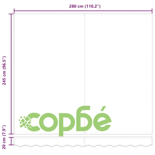 Ръчен сгъваем навес черен 300x250 см полиестер ➤ топ цена ➤ sorbe.bg
