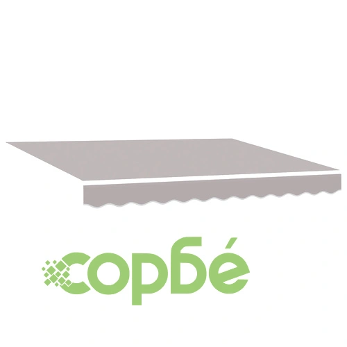 Ръчен прибираем сенник от полиестер, светлосив, 300x250 см ➤ топ цена ➤ sorbe.bg