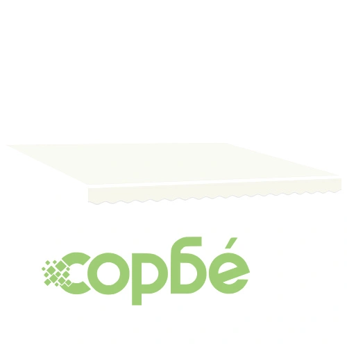 Ръчен прибираем сенник от полиестер в цвят крем 350x250 см ➤ топ цена ➤ sorbe.bg