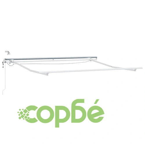 Автоматичен сгъваем навес с LED осветление - Жълто и Оранжево 350 x 250 cm, Плат и метал ➤ топ цена ➤ sorbe.bg
