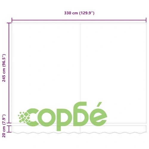 Сгъваем навес зелен и жълт 350x250 см полиестер ➤ топ цена ➤ sorbe.bg