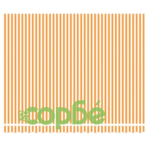 Сгъваем навес от полиестер жълт и бял 400x300 см ➤ топ цена ➤ sorbe.bg