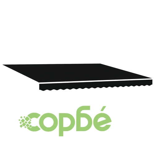 Ръчен прибираем сенник с LED осветление, черен, 400x300 см, с подменяемо полиестерно покритие ➤ топ цена ➤ sorbe.bg