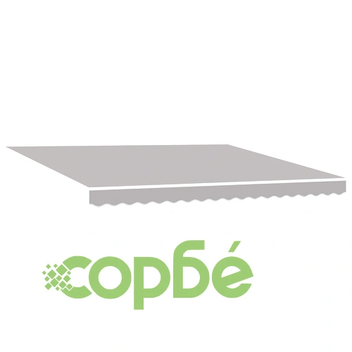 Ръчен прибираем сенник от полиестер, светлосив, 400x300 см ➤ топ цена ➤ sorbe.bg