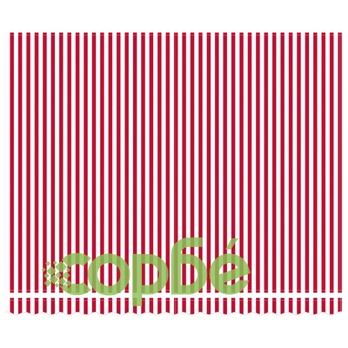 Ръчен прибиращ се сенник с LED осветление, червено-бели райета, 400x350 см ➤ топ цена ➤ sorbe.bg