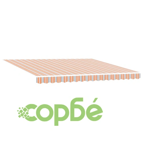 Сгъваем навес с LED осветление, многоцветен, 400 × 350 cm, текстил ➤ топ цена ➤ sorbe.bg