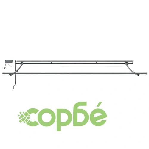 Сгъваем навес с LED осветление, многоцветен, 400 × 350 cm, текстил ➤ топ цена ➤ sorbe.bg