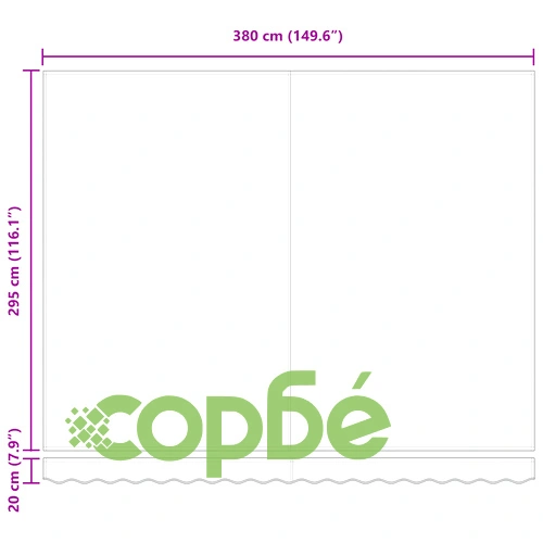 Автоматичен прибираем сенник от полиестер, бежов, 400x350 см ➤ топ цена ➤ sorbe.bg