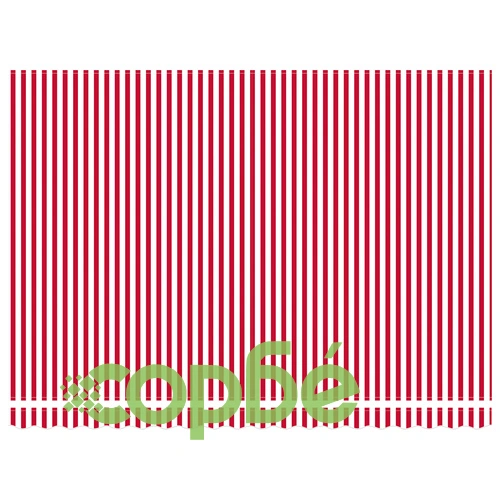 Ръчен прибираем сенник с червени и бели линии и LED осветление 450x350 см ➤ топ цена ➤ sorbe.bg
