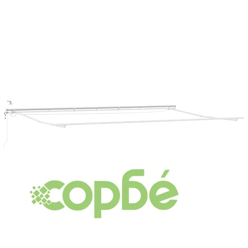 Сгъваем автоматичен навес с LED осветление, многоцветен, 600 × 350 cm, плат и метал ➤ топ цена ➤ sorbe.bg