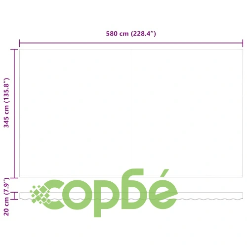 Сгъваем навес с LED осветление Многоцветен 600 × 350 cm от текстил ➤ топ цена ➤ sorbe.bg