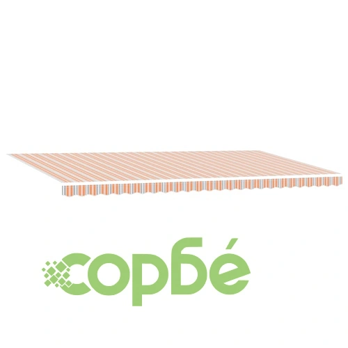 Сгъваем навес с LED осветление Многоцветен 600 × 350 cm от текстил ➤ топ цена ➤ sorbe.bg