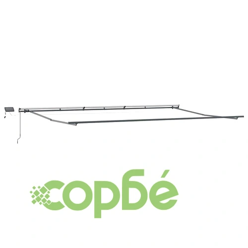 Сгъваем навес с LED осветление Многоцветен 600 × 350 cm от текстил ➤ топ цена ➤ sorbe.bg