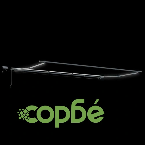 Сгъваем навес с LED осветление Многоцветен 600 × 350 cm от текстил ➤ топ цена ➤ sorbe.bg