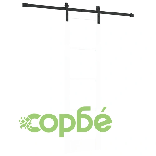 Плъзгаща Врата ORKDAL с Дръжки - Бяла Масивна Дървена с Стъкло, 61x198.5x4 см ➤ топ цена ➤ sorbe.bg