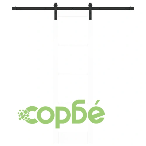 Плъзгаща Врата ORKDAL с Дръжки - Бяла Масивна Дървена с Стъкло, 61x198.5x4 см ➤ топ цена ➤ sorbe.bg