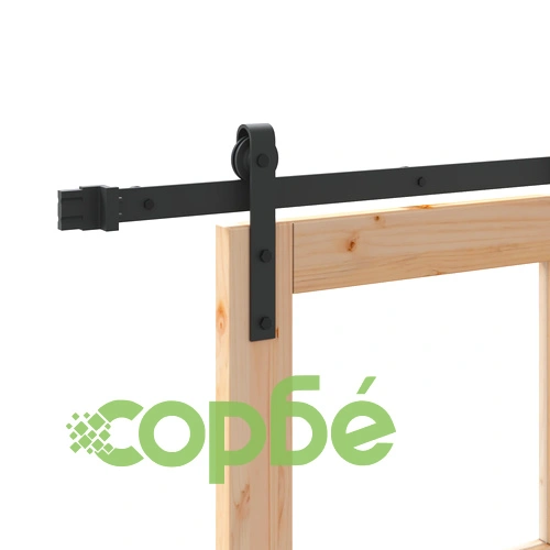 Плъзгаща се врата ORKDAL от масивно дърво бор и стъкло, 73.5x211x4 см с комплект за монтаж ➤ топ цена ➤ sorbe.bg