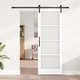 Плъзгаща Врата ORKDAL от Бяло Компактно Дърво и Стъкло, Вътрешна, 78x211x4 см