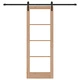 Интериорна плъзгаща врата ORKDAL от масивна борова дървесина и стъкло, 73.5x198.5x4 см