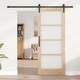Плъзгаща врата ORKDAL 83x202x4 см с комплект хардуер - Масивно борово дърво и стъкло