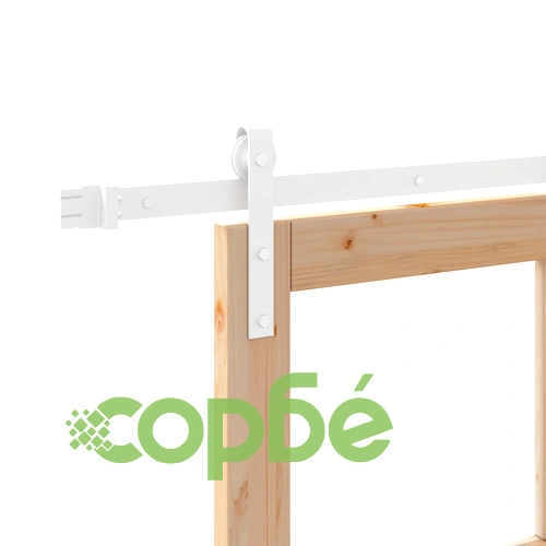 Плъзгаща врата ORKDAL 73.5 x 211 x 4 см от масивен бор със стъкло и пълен комплект аксесоари ➤ топ цена ➤ sorbe.bg