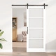 Плъзгаща врата ORKDAL с механизми, бяла, от естествено дърво, 86x211 см