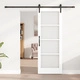 Плъзгаща врата ОРКДАЛ с комплект механизъм, Бяла, Дърво, 73.5x198.5 см