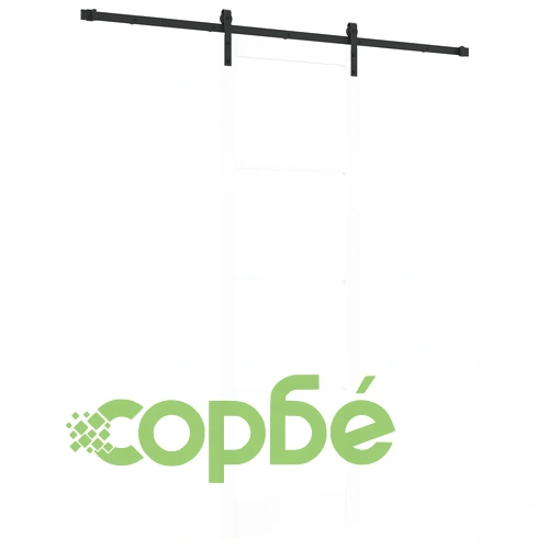 Плъзгаща интериорна врата ORKDAL с комплект за монтаж, бяла, 78x232x4 см, със стъкло ➤ топ цена ➤ sorbe.bg