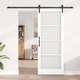 Плъзгаща врата ORKDAL с комплект хардуер, МДФ, Бяла, 83x211x4 см