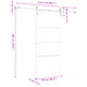 Плъзгаща врата ORKDAL с хардуерен комплект, Бяла, Дървена, 93x202 см
