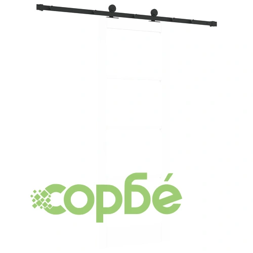 Плъзгаща Врата ОРКДАЛ с Комплект Бяло Масивно Дърво и Стъкло 73.5x198.5x4 см ➤ топ цена ➤ sorbe.bg